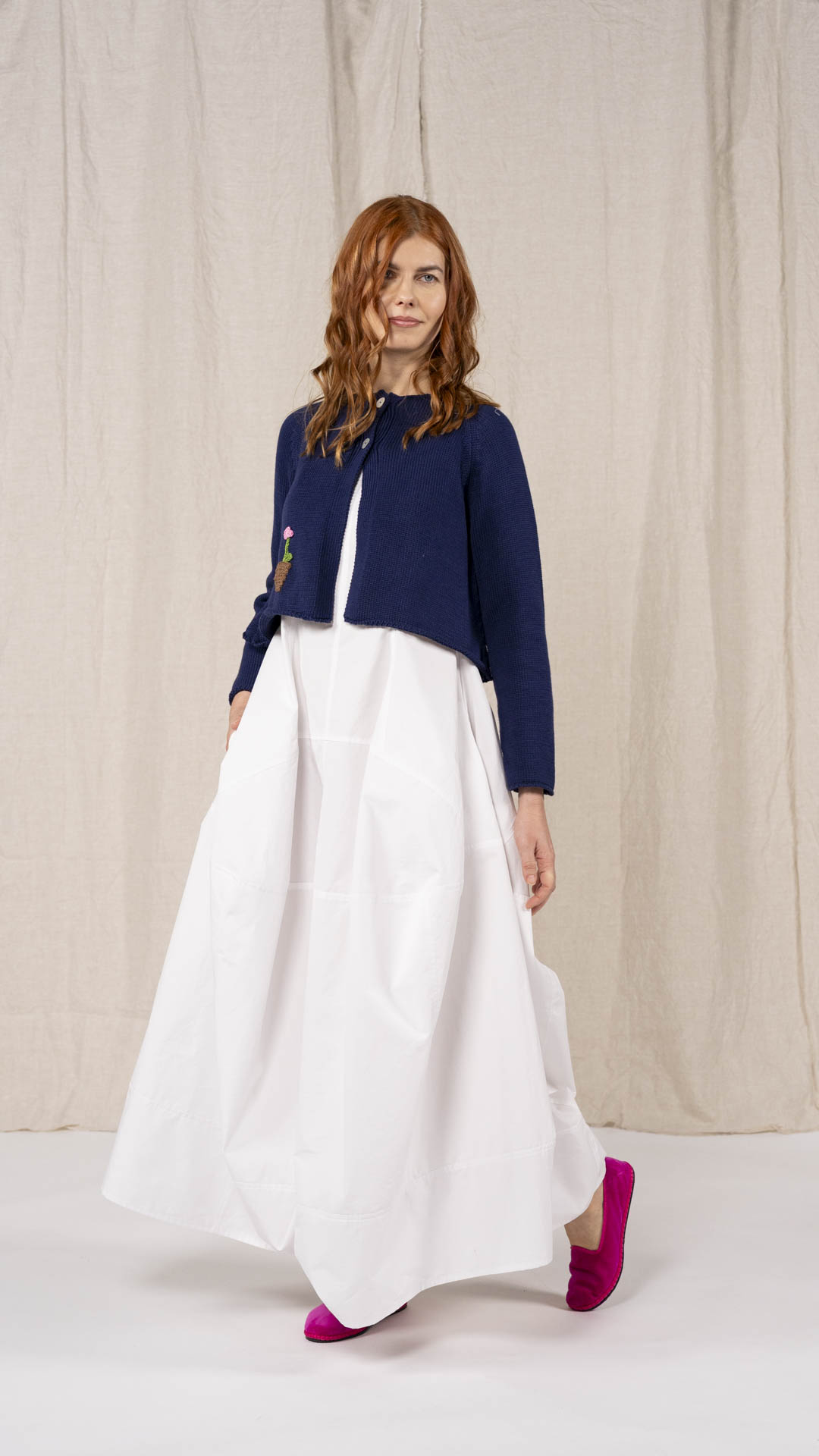 immagine maglia perla uncinetto blu